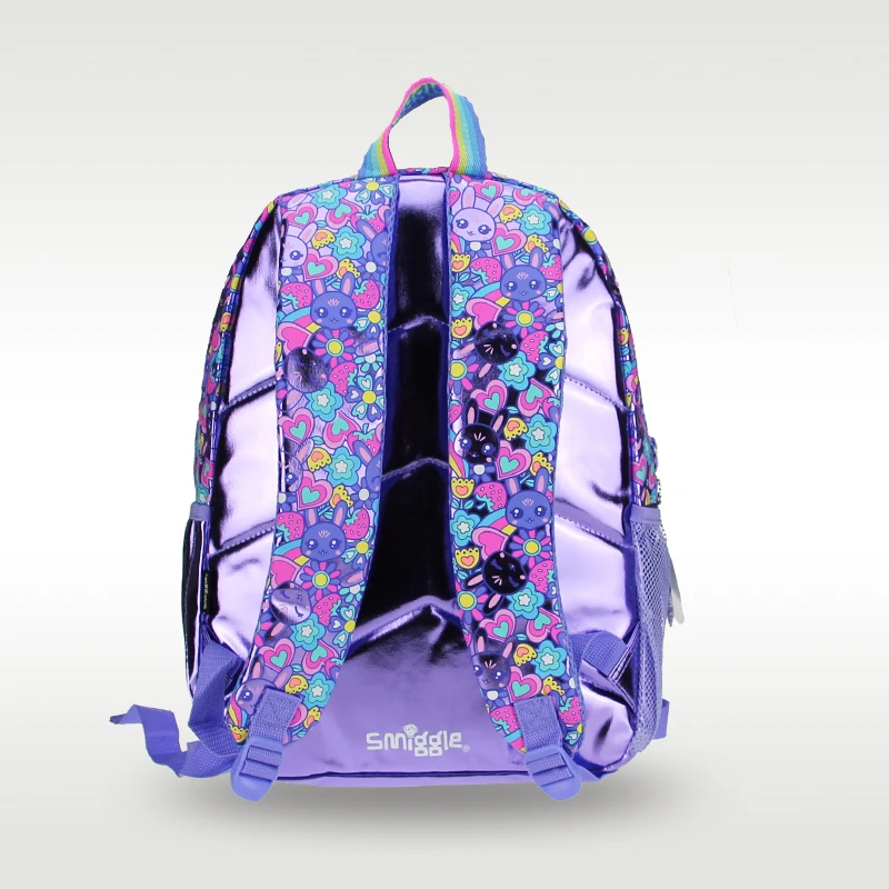 Australia Smiggle original hot-selling children\'s schoolbag bright girls high-quality purple rabbit schoolbag 16 inches