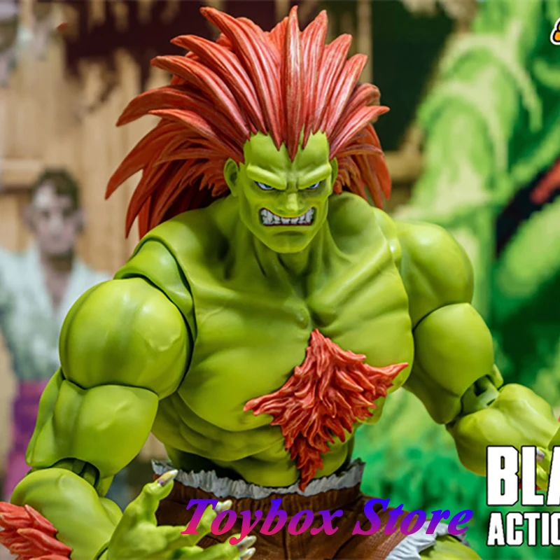 Strom Toys CPSF25 1/12 The Final Challengers Blanka Action Figure Green Body Red Hair Monster 6