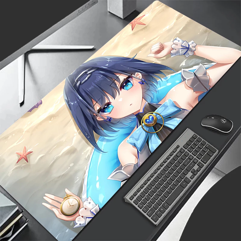

Mousepad Pattern Pad Rubber Mouse Pad PC Accessories Desk Mat Non Slip Office Table Mat Hololive Ouro Kronii Gamer Keyboard Pad