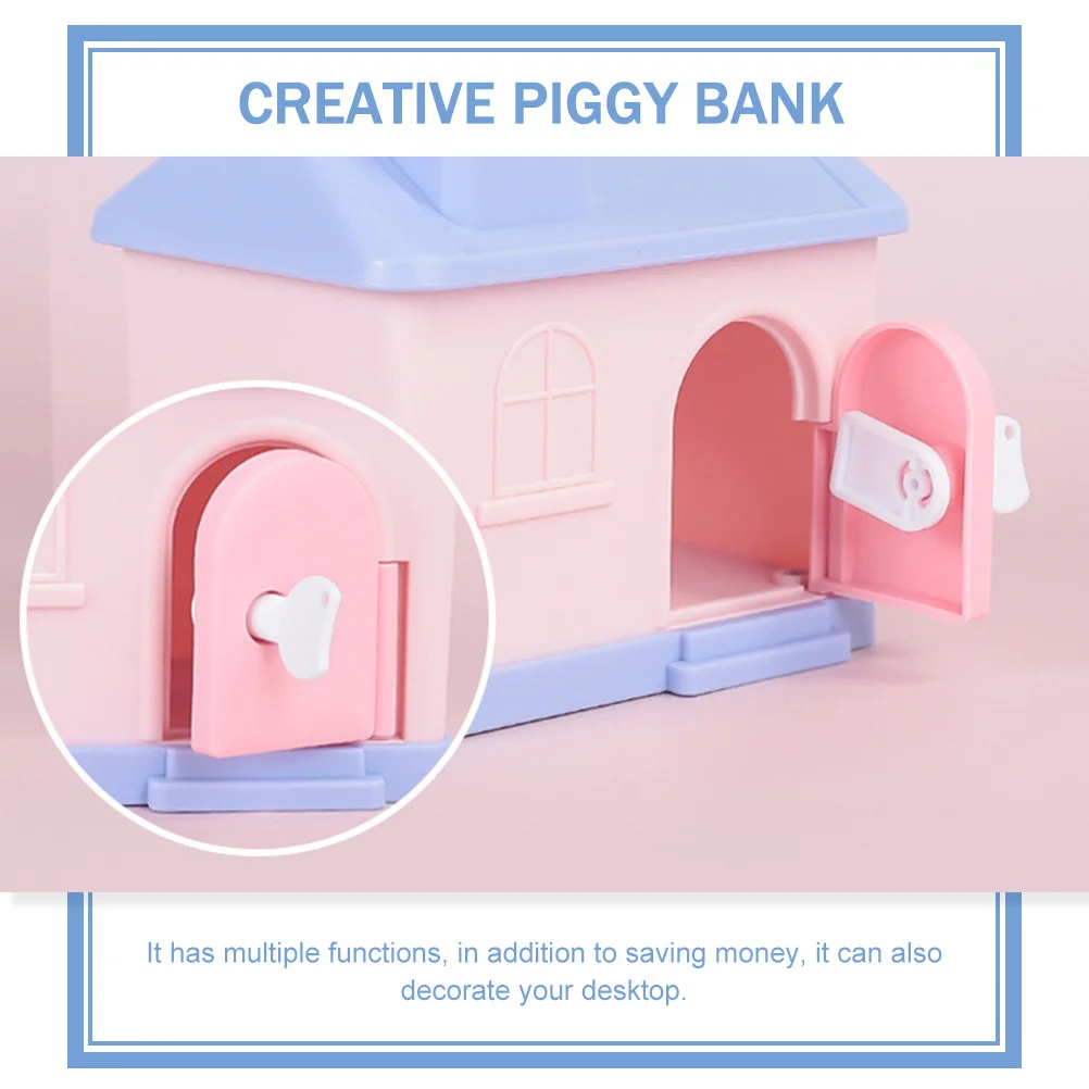 กระปุกออมสินรูปบ้าน ของเล่นสร้างสรรค์สำหรับเด็ก กระปุกใส่เงินน่ารัก ตกแต่งโต๊ะทำงาน เสริมสร้างนิสัยการออมของเด็ก ไอเดียของขวัญปีใหม่