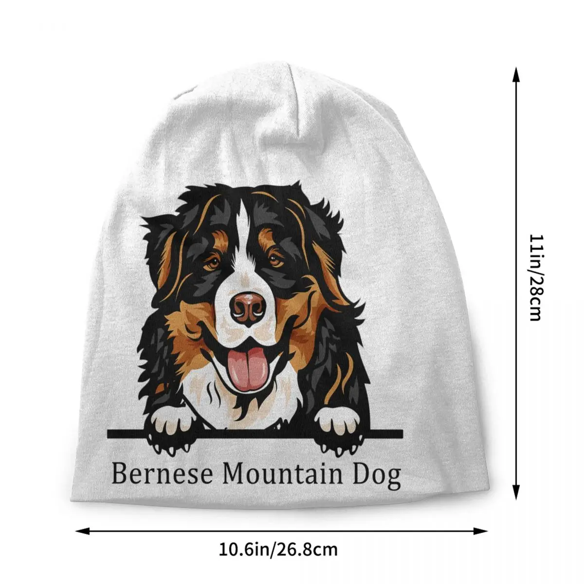 Custom Bernese Mountain Dog Bonnet Hat Knitted Hat Men Women Cool Unisex Adult Pet Animal Winter Warm Beanies Cap