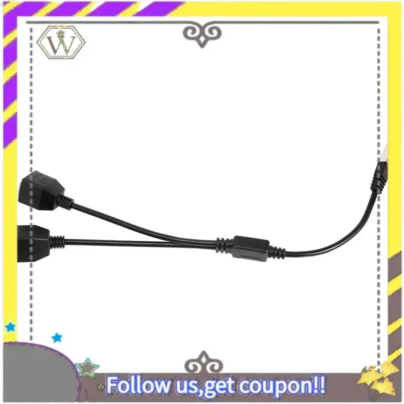 AU33-RJ45 1 Male To 2 Female Ethernet Splitter Cable For Super Cat5, Cat6, Cat7 LAN Ethernet Network Extension Cable Adapter