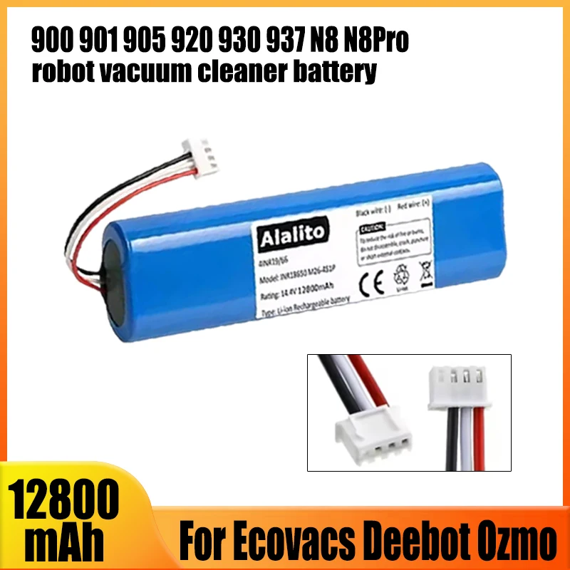 Batterie de remplacement pour aspirateur robot Ecovacs Deebot Ozmo, plusieurs options de capacité, compatible avec 900 901 905 920 930