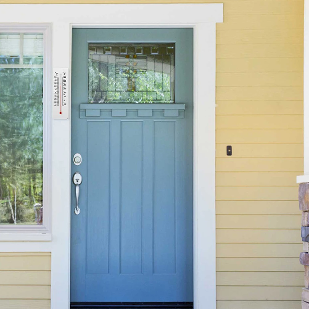 

2pcs Key Hider Thermometer Wall Mounted Plastic Outdoor Hidden Storage Box for Keys Temperature Meter Office Use