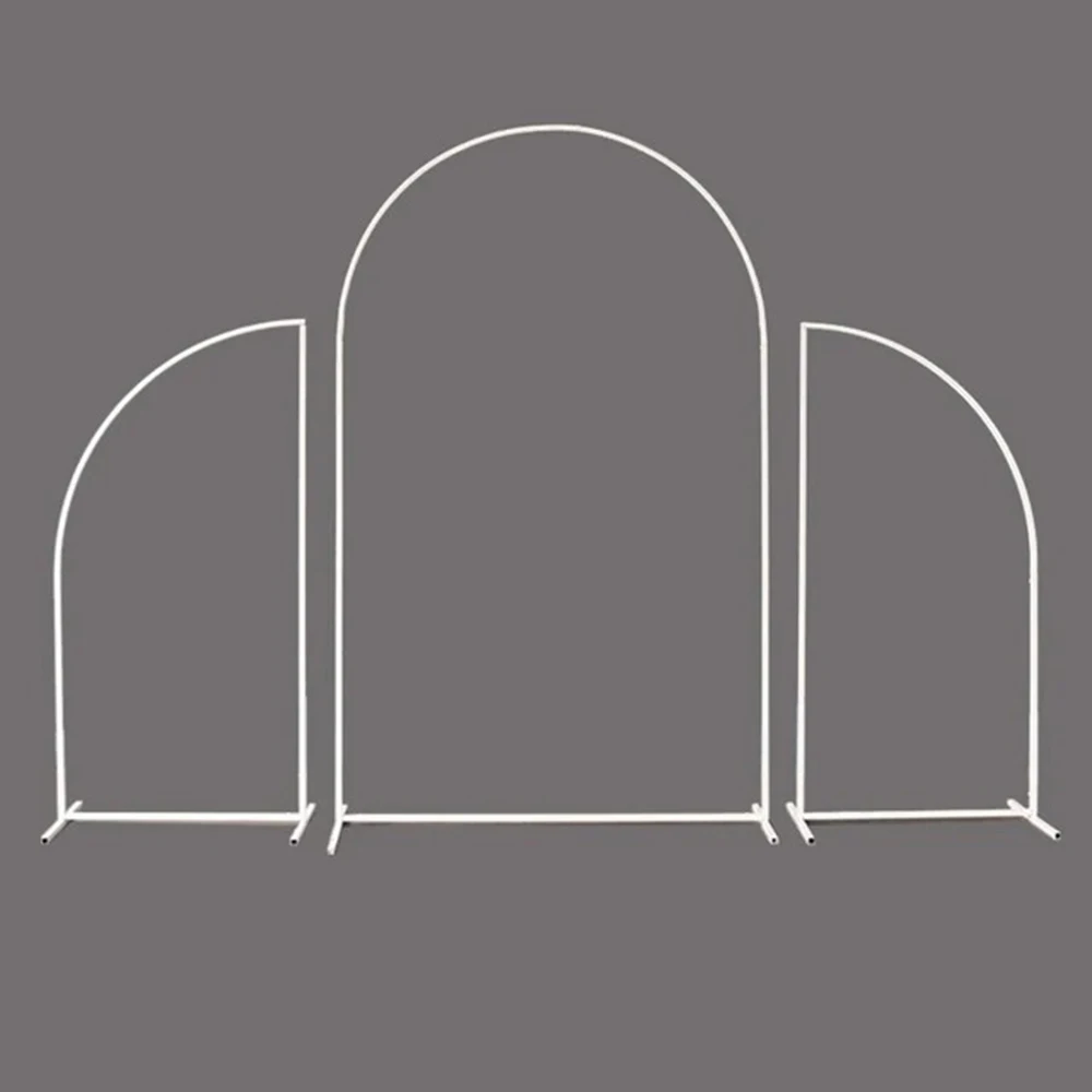 Imagem -05 - Casamento Arco Stand com Metal Arco Frame Backdrop Stand Arched Backdrop Frame Conjunto de Fábrica de Casamento e Festa de Aniversário