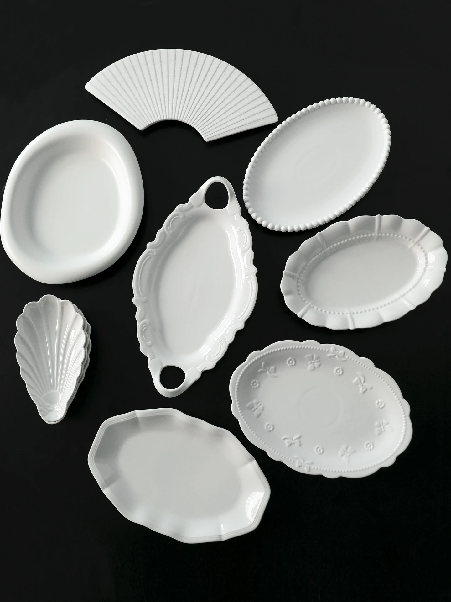 Ele Cerc Dert Plate Oval ape accesorios de fotografía bandeja para servir plato de pastel Retro Sle Dining occidental Diware