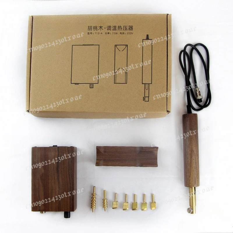 220V Electronic Hot Leather Edge Creaser Machine Brass Stamp Heater Grooving Iron Edge Sealing Tools Leathercraft Stamping 72W B