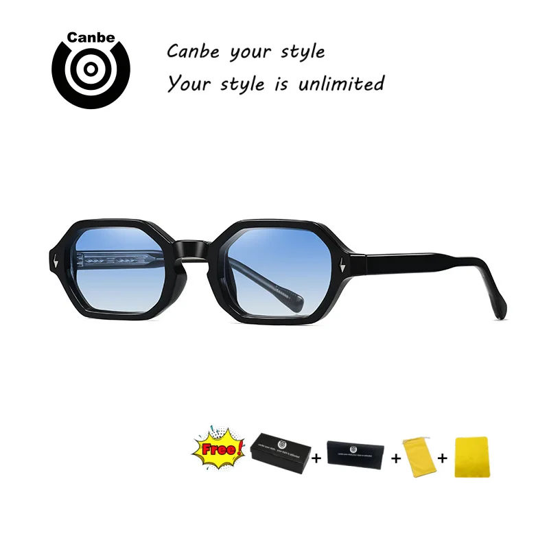Canbe nouvelles lunettes de soleil lunettes de soleil à petite monture polygonales européennes et américaines lunettes de soleil de Protection UV extérieure haut de gamme