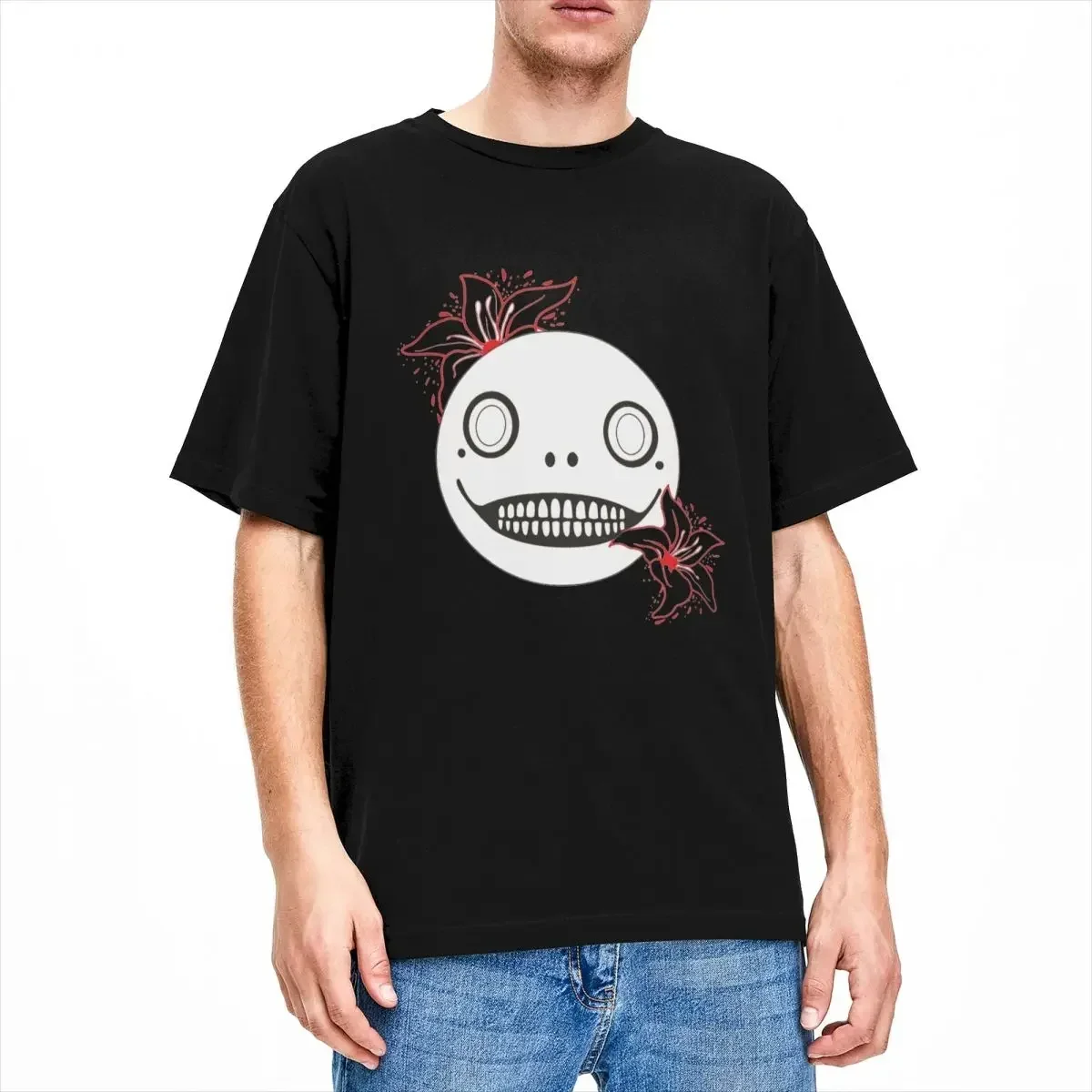 Nier Automata T-Shirt Men Emil From Nier Replicant Vintage Cotton T-Shirts Summer O Neck Popular Tee Shirt Hot Oversize Clothing