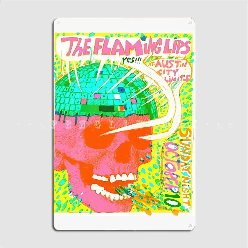 Flaming Lips Austin City Limits Poster Metal Plaque Club Home Club Bar Custom Mural Painting Tin Sign Posters
