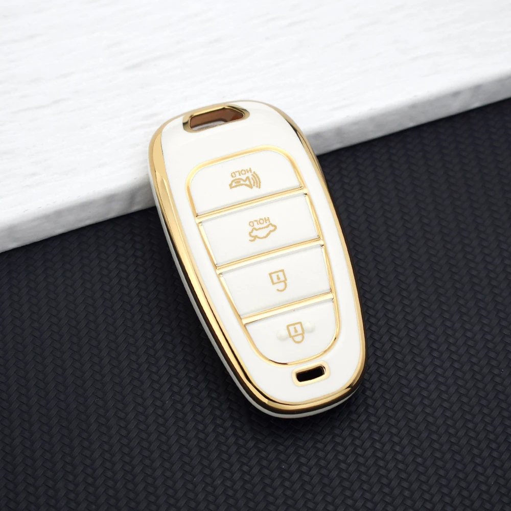 4 Buttons TPU Car Key Cover for Hyundai Sonata Elantra Creta Ix35 Ix45 I10 I30 I40 Tucson Santa Fe Rena Auto Key Case Shell Fob