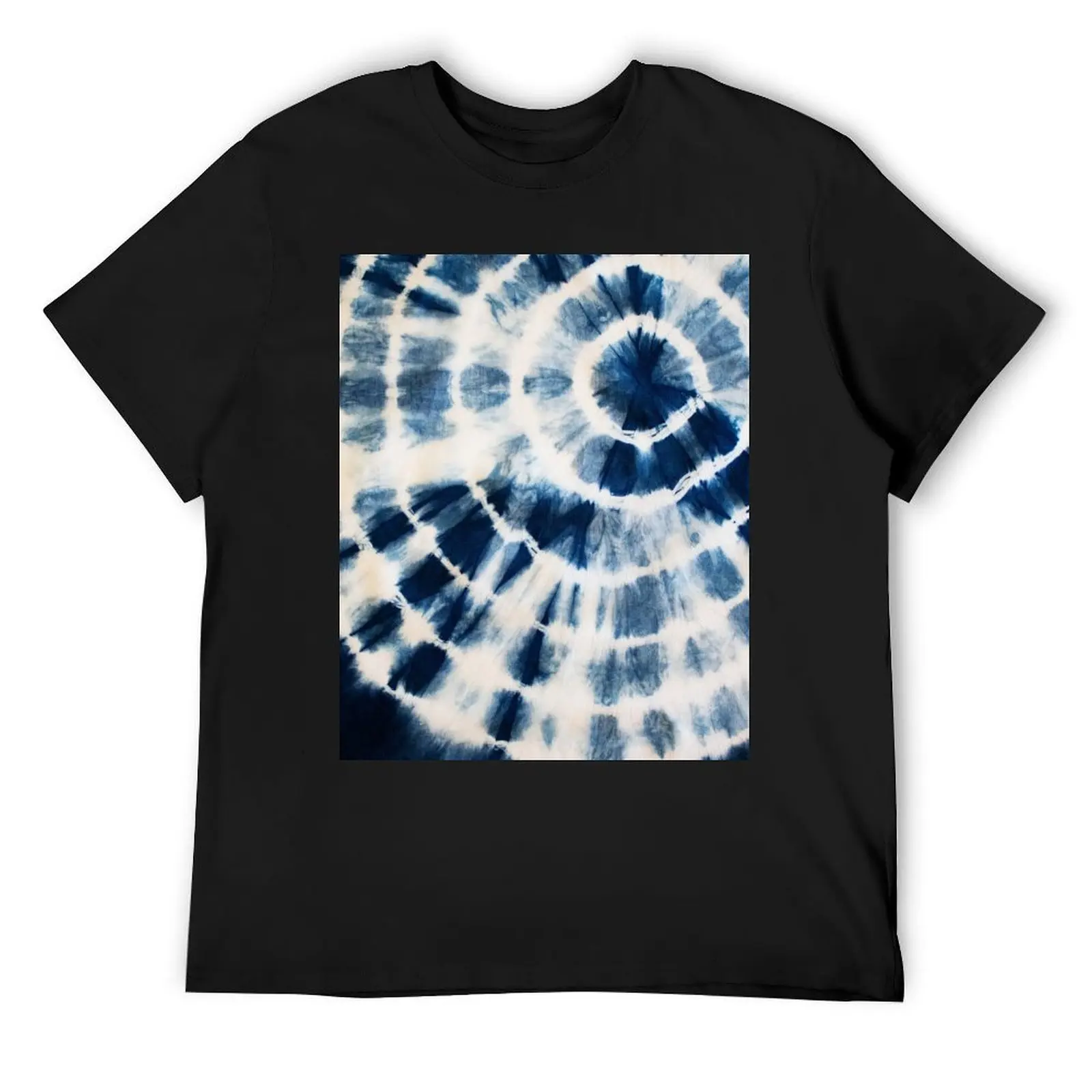 Tie Dye Indigo Circle Burst T-Shirt plus size tops plus sizes mens t shirts top quality