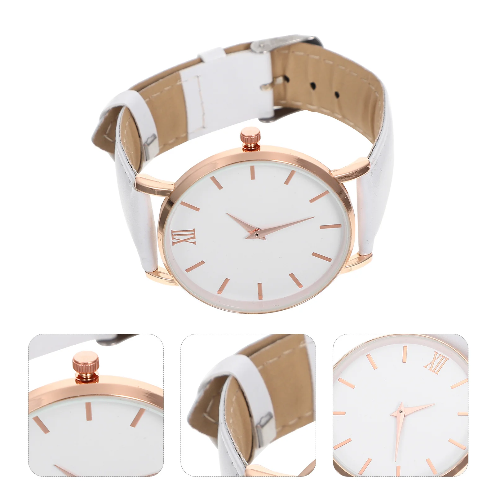 Delicate Women Watch Comfortable PU Strap Wear-Resistant Wrist Watch Suitable for Office Shopping Gift Accessory