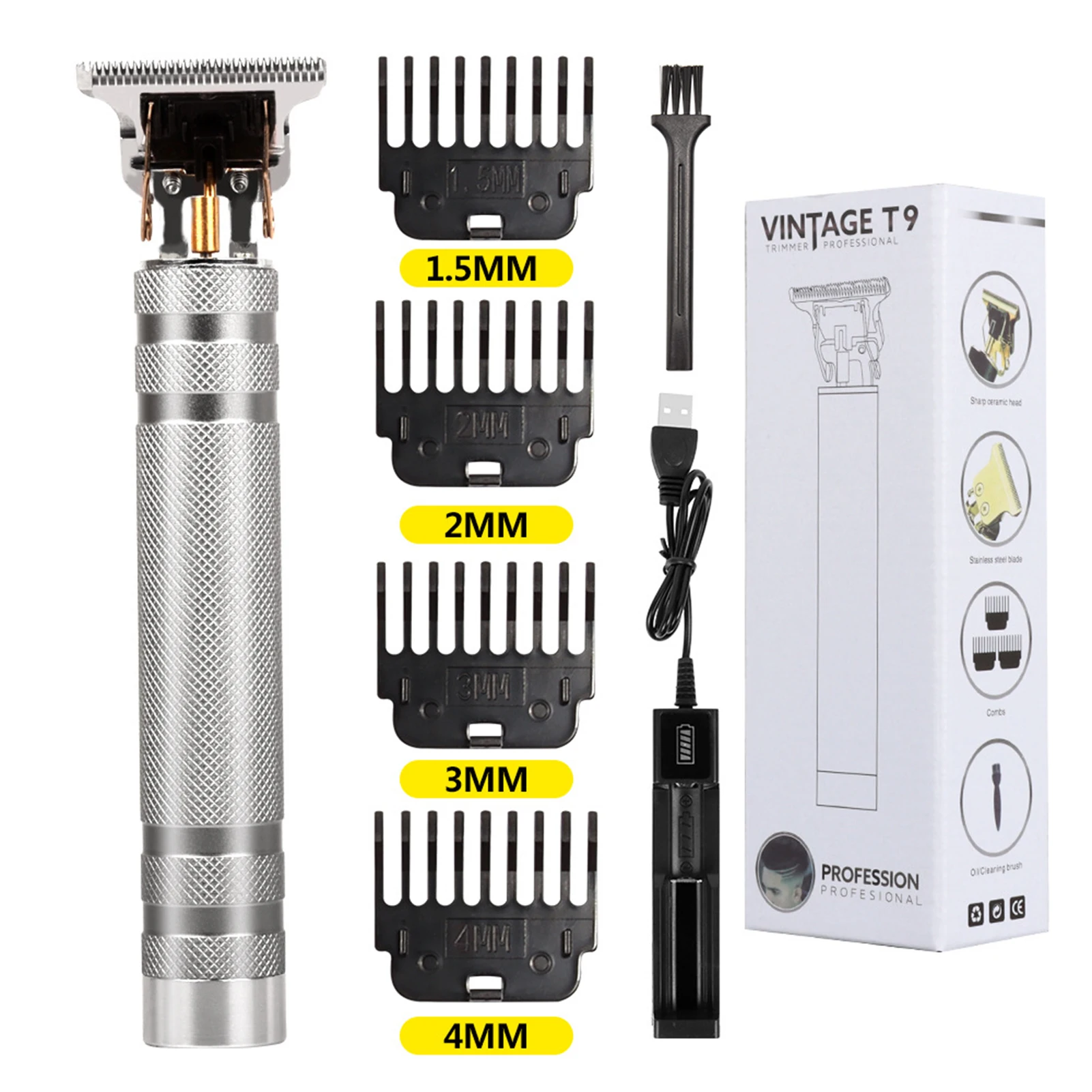 Professional Hair Clipper  Rechargeable Grooming Tool Kit  For Beard Nose Ear Facial Body