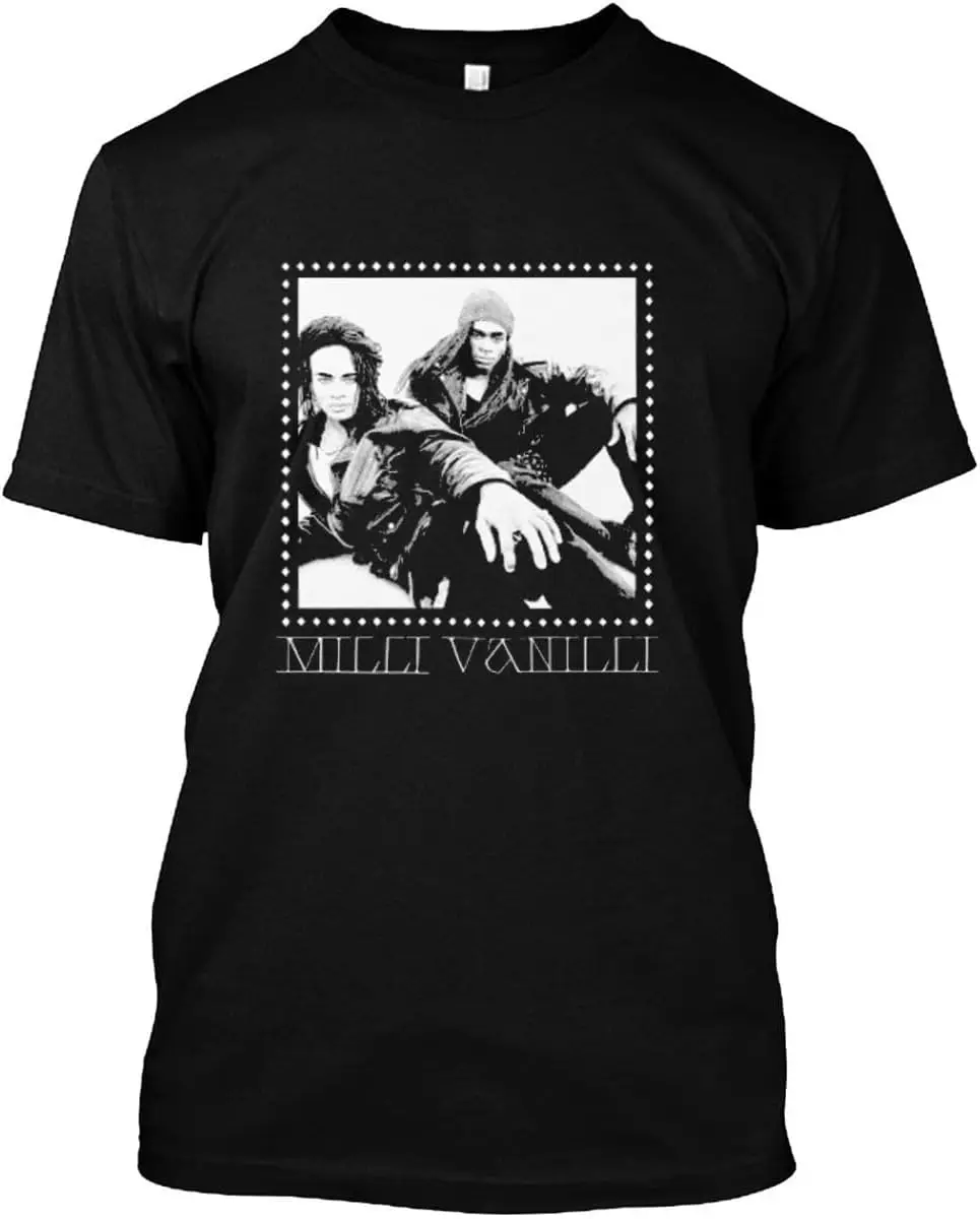 

Классическая черно-белая футболка Milli Vanilli Pict Art