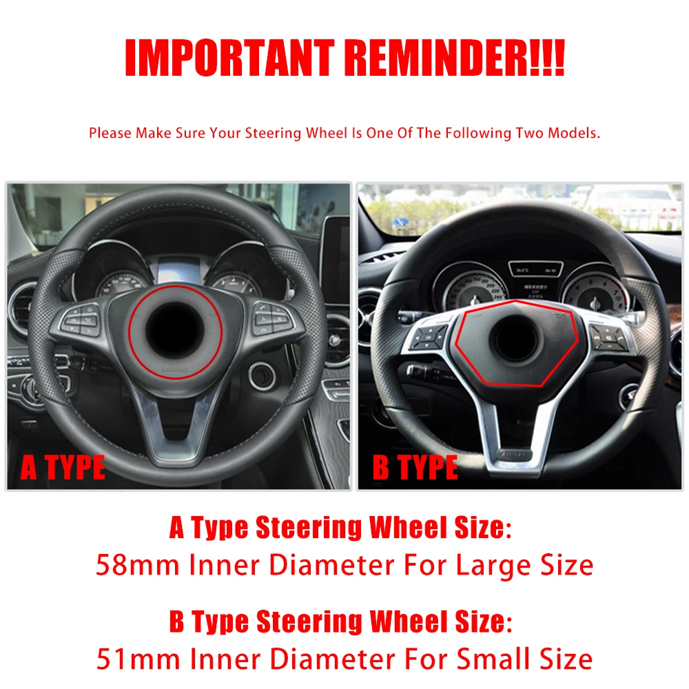 New Car Steering Wheel Center Decoration Rings Trim Cover Stickers for Mercedes Benz GLE CLA GLA W213 W246 W205 C117 Accessories