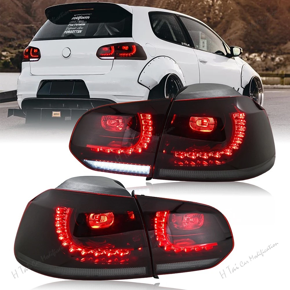LED Tail Lights For Volkswagen VW Golf 6 MK6 R20 2008-2013 Rear Lamps Assembly DRL Taillights Turn Signal Car Light Assemblies