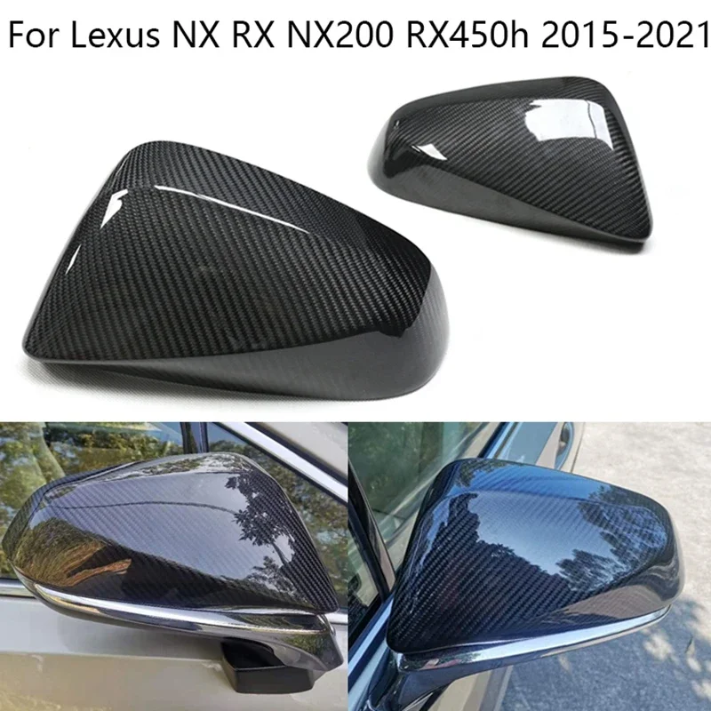 

Retrofit For Lexus NX RX NX200 RX450h 2015-2021 Carbon Style Car Rearview Side Mirror Covers Caps Auto Accessories