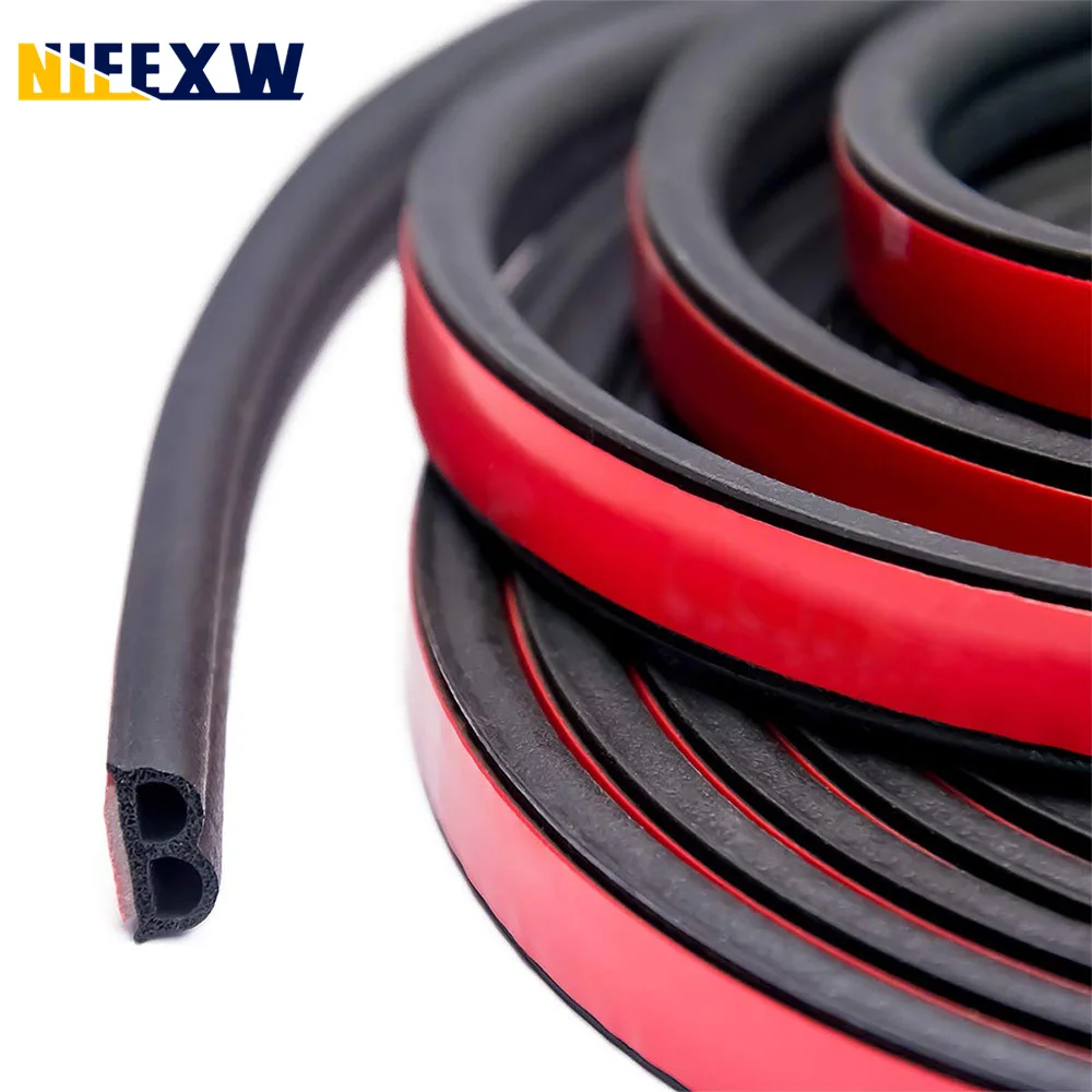 Car Door Soundproof weatherstripping Rubber Seal Car Door Sound Insulation Rubber Sealing Seal Auto Trunk Hood Sealing