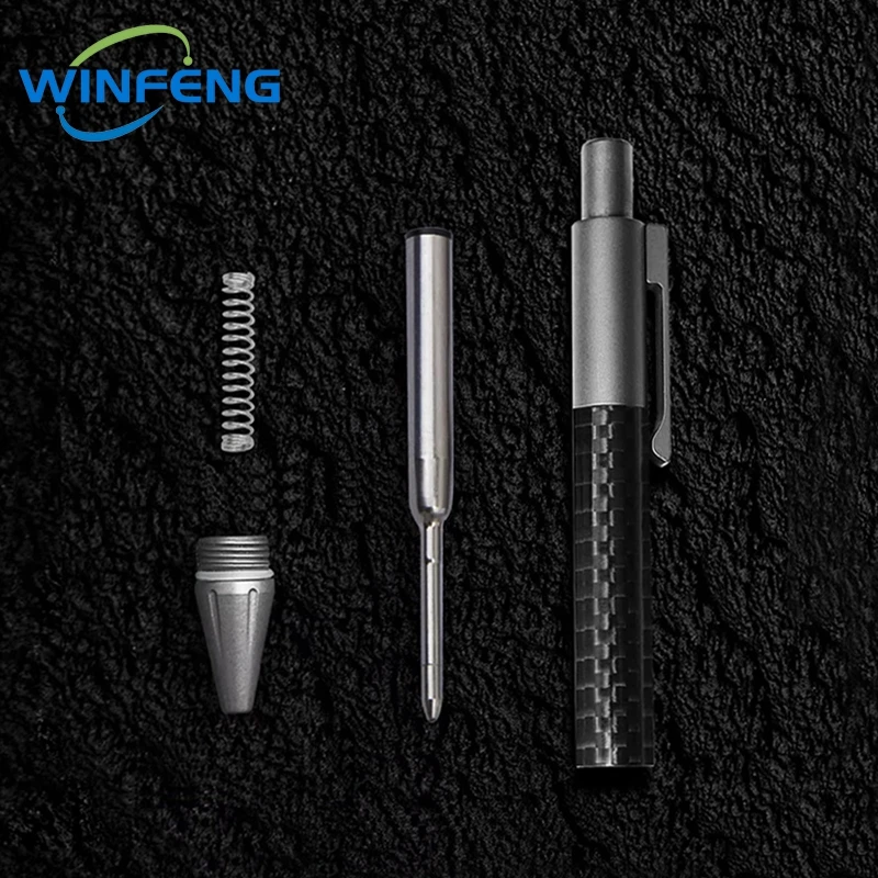 Mini Carbon Fiber Ballpoint Pen Titanium Tactical Pen Business Signature Pen Emergency Writing Tool Office School Stationery