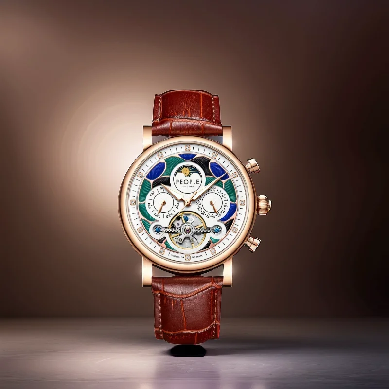 VICVS Mechanical Watch Calendar Waterproof Business Luxury Men's Watch Valentine's Day Gift Dad's Gift Christmas New Year Gift