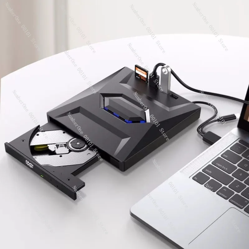 4‑in‑1 Mold‑Design USB3.0 & Type‑C External Blu‑ray Optical Drive, 4K HD Blu‑ray Player For Kangbao