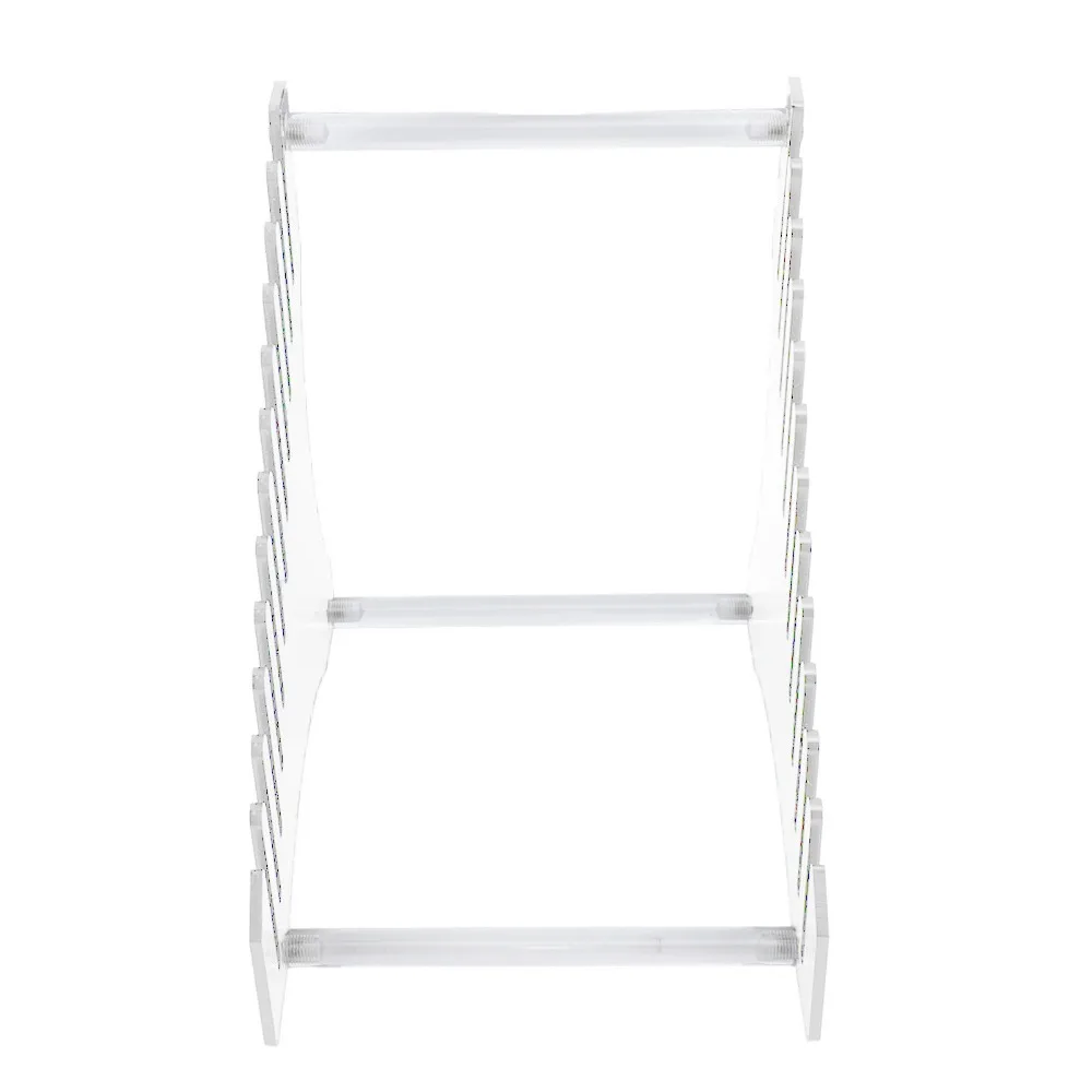 Easy Access Acrylic Record Storage Black 12-slot Record Display Desktop Transparent Disc Organizer Collection Organize
