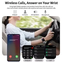 Montre connectée Android IOS, écran couleur 1,83 pouces, Bluetooth, appels téléphoniques, montre de fitness, tracker d'activité, montre intelligente pour femmes et hommes, nouveau modèle Ht30 6