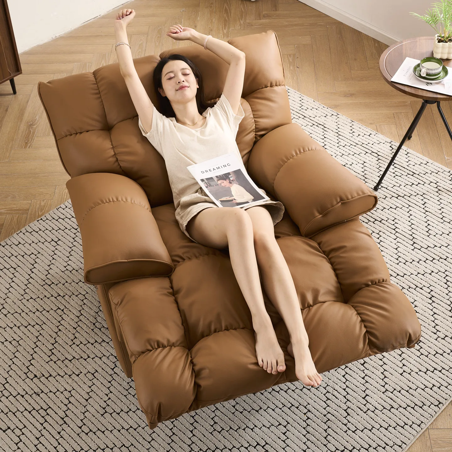 

Lazy sofa reclining and sleeping head-class space multi-function cabin massage chair household living room electric single sofa