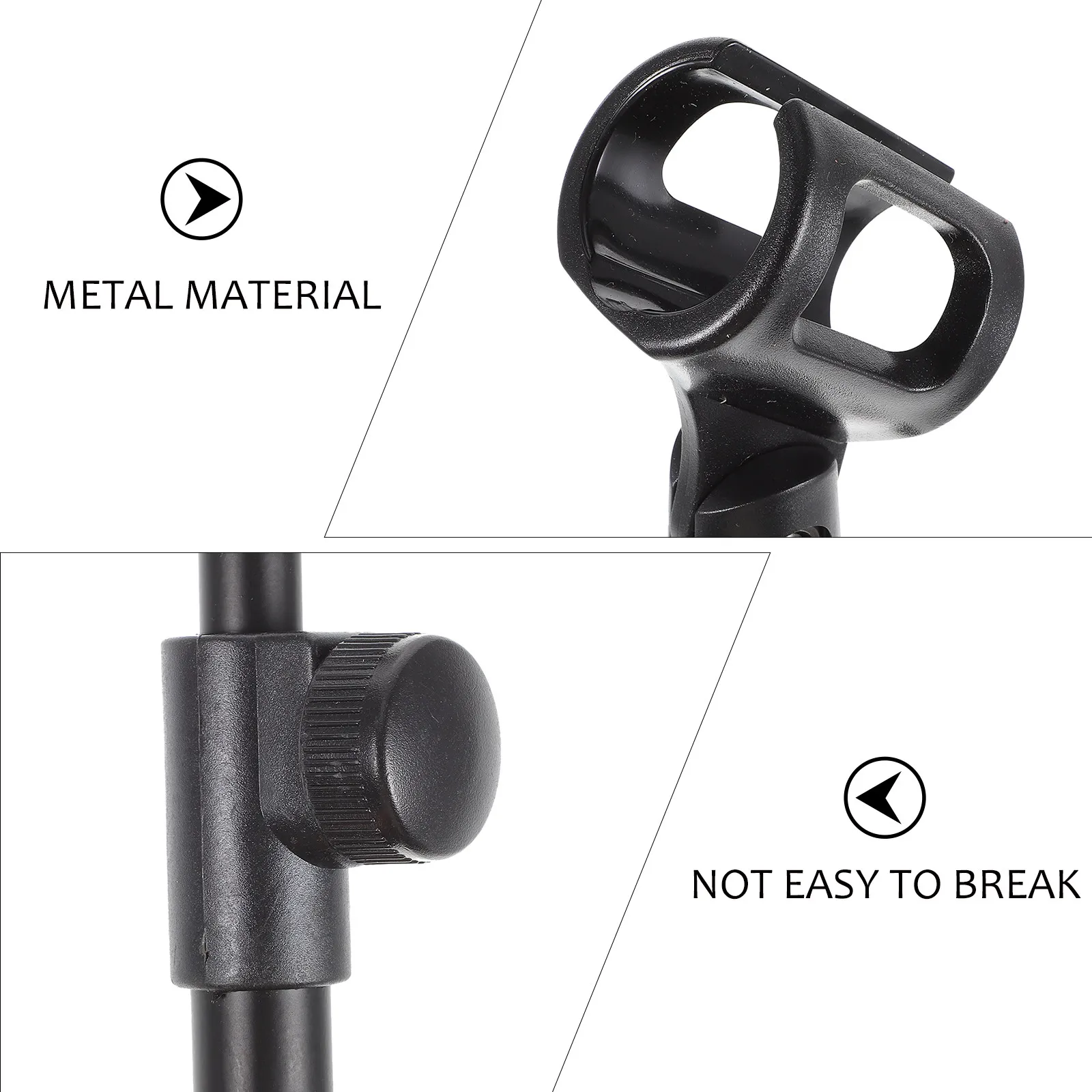 Metal Disc Desktop Mic Stand Adjustable Height Stable Microphone Support Stand for Studio Concert Recording Mic Holder