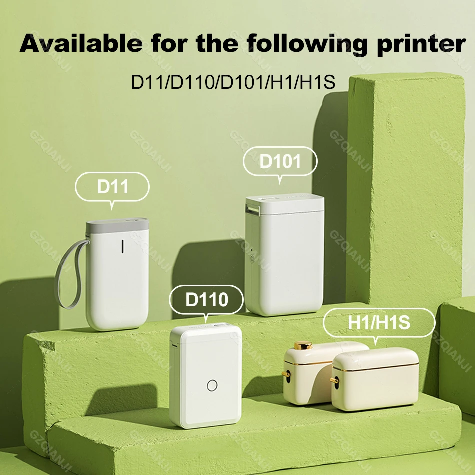 【6 Rolls Gift Box】NIIMBOT D11 D110 Label Paper Name Sticker Waterproof Classified Storage Color Adhesive Official Printer USE