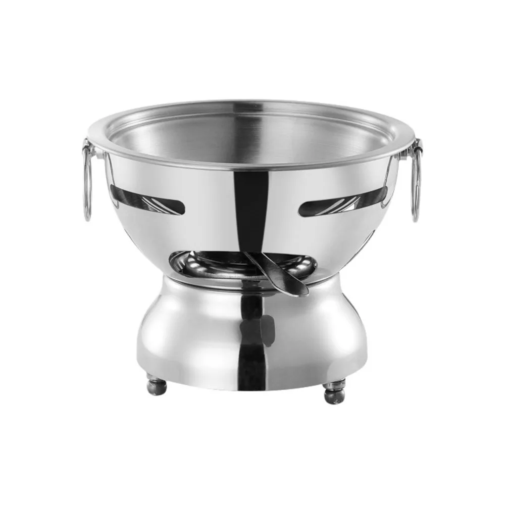 

Easy To Clean Portable Single Person Hotpot Stainless Steel Non-slip Chafing Dish Light Luxury Cooking Pot Party