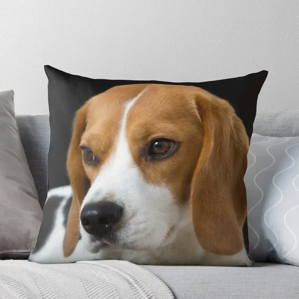 Beagle on the Black Throw Pillow Pillow Cover Pillow Case Elastic Cover For Sofa Rectangular Cushion Cover