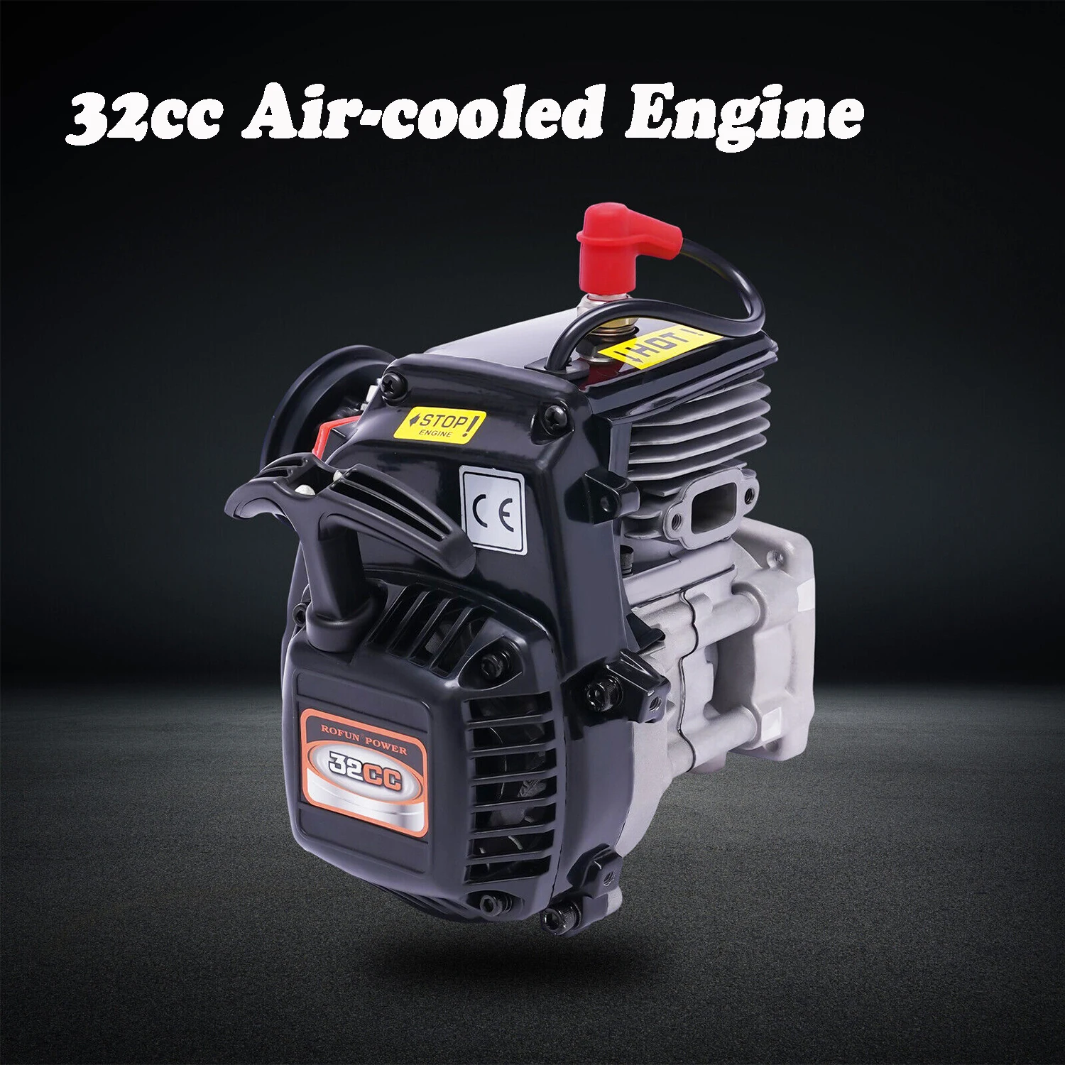 32CC Air-Cooled Engine 1/5 Scale 2-Stroke 4 Bolts Car Motor Recoil Start Gas Engine For HPI ROVAN Baja KM 5B 5T SS 5SC GOPED