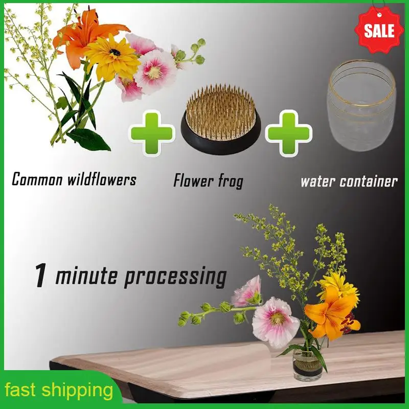 

A010 9 шт. держатель для цветочных лягушек, 2-дюймовая круглая цветочная композиция Kenzan японская булавка лягушки для фиксации цветов и украшения