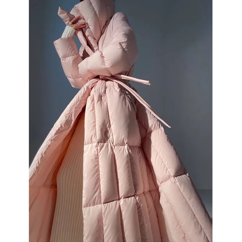 Moda figlia allentata temperamento versatile piumino a tre colori lungo nuovo trapunta giacca calda l'Aura di una forte piombo femminile