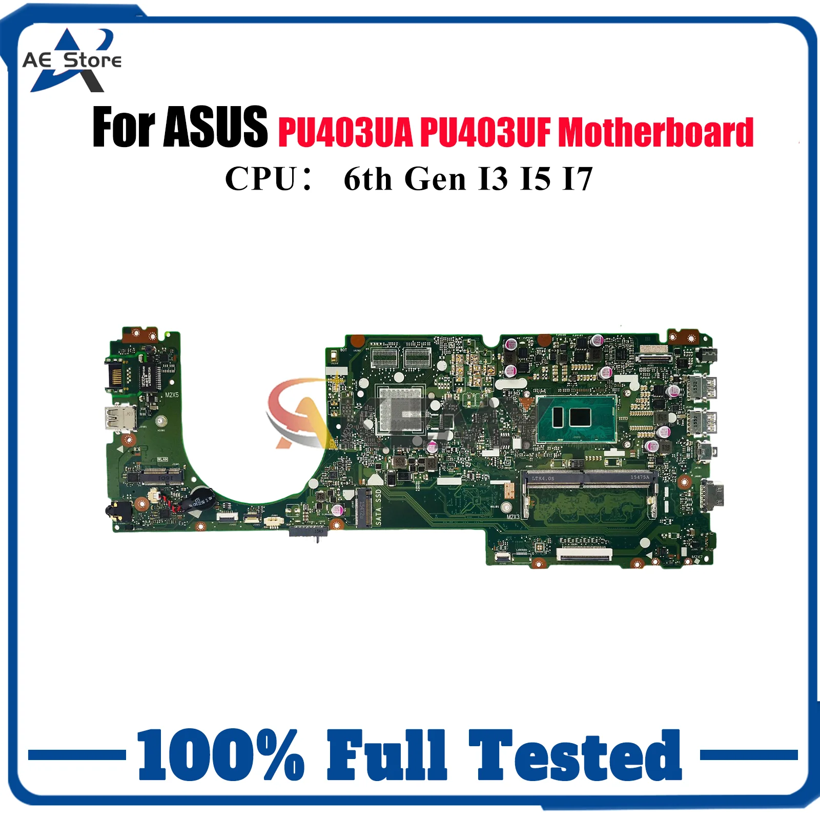 

PU403UA Laptop Motherboard For ASUS VivoBook PU403UF PU403UA PU403U Notebook Mainboard With I3 I5 I7 CPU 100% tests OK fast ship