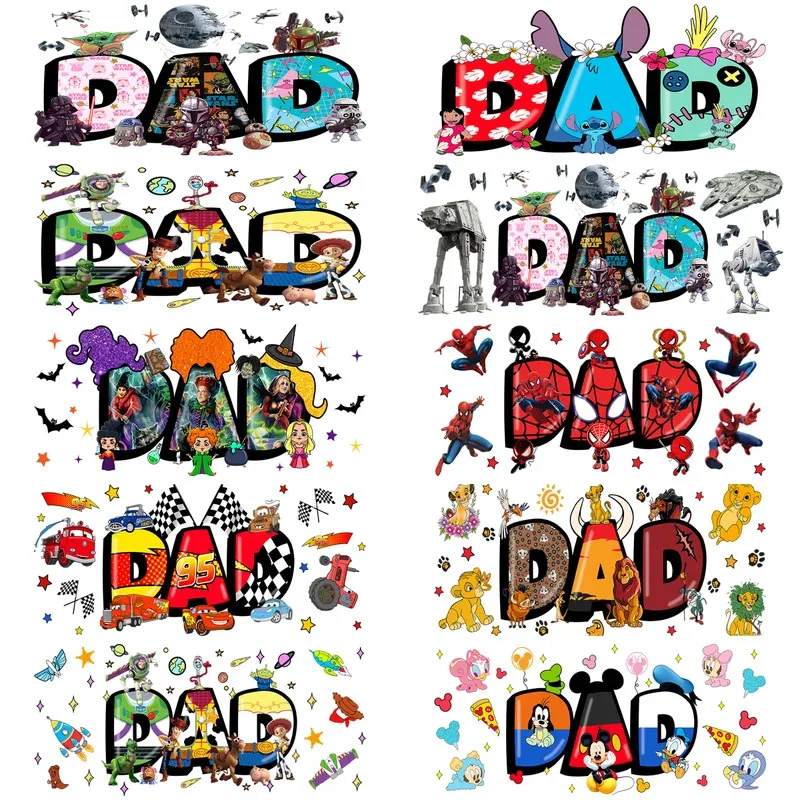 

Happy Father's Day Series easy peel waterproof DIY Decals 3D transfers uvdtf stickers 16oz uv dtf cup wraps for Libbey Glasses