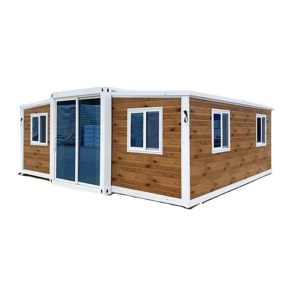 Assembleable 20ft Foldable And Movable Residential Expandable Double-wing Box Live-able Container Houses Ready To Living