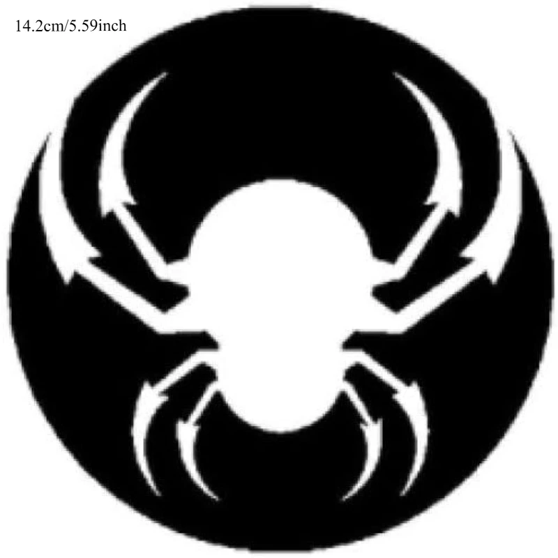 14.2cm Round Cool Spider Waterproof Vinyl Sticker for Car Decor