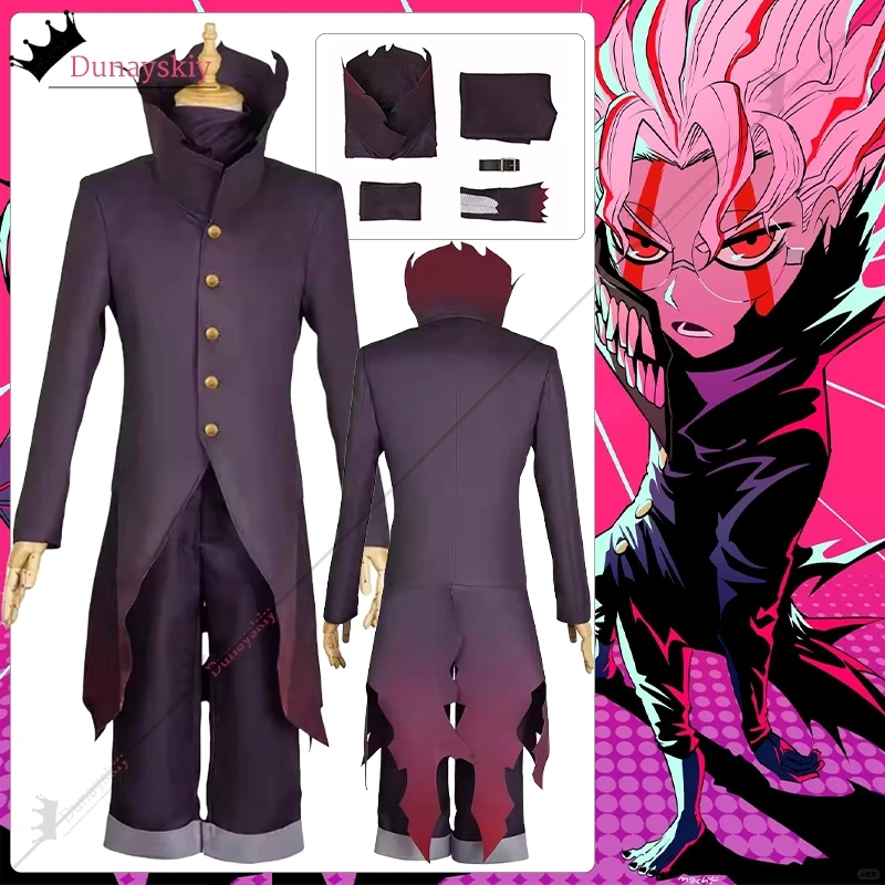 

Ken Takakura Cosplay Black Suit Coat Glasses Wig Anime Dandadan Roleplay Costume Outfits 2025Halloween Anime Carnival Party Set