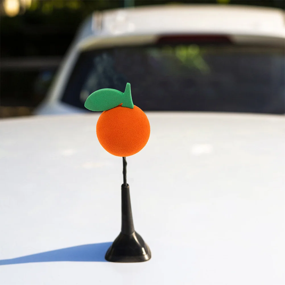 

2 pcs Orange Car Antenna Topper Foam Decorative Balls Sturdy Eva Easy Install Universal Fit For Vehicle Truck Suv Aerial Toppers