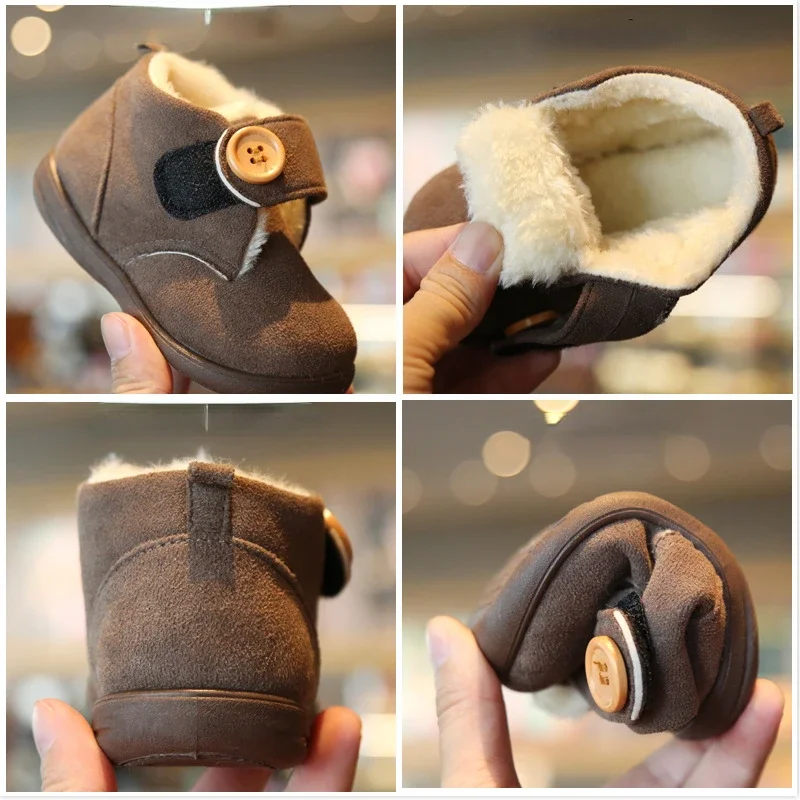 Baby Items Soft Sole Walking Shoes New Baby Cotton Shoe Warm Boy Snow Boot Plush Ankle Boot Girl Shoe Short Boot Kid Shoe 아기장화