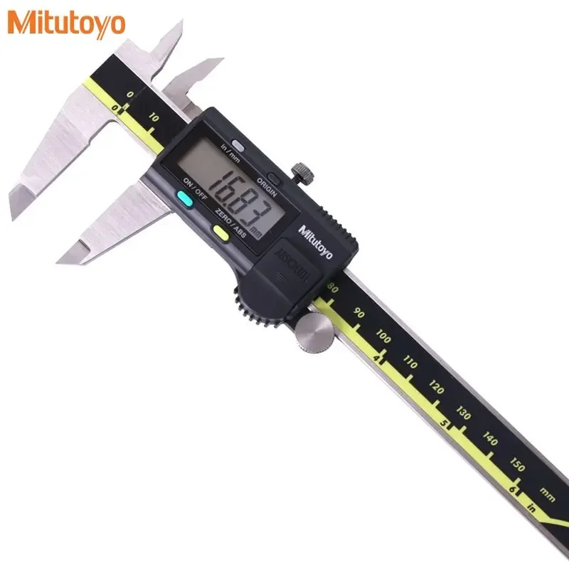 

Mitutoyo Calipers Absolute 500-196-20 Digital Caliper Stainless Steel Metric 6"Inch 0-150mm Range-0.001" Accuracy 0.0005"