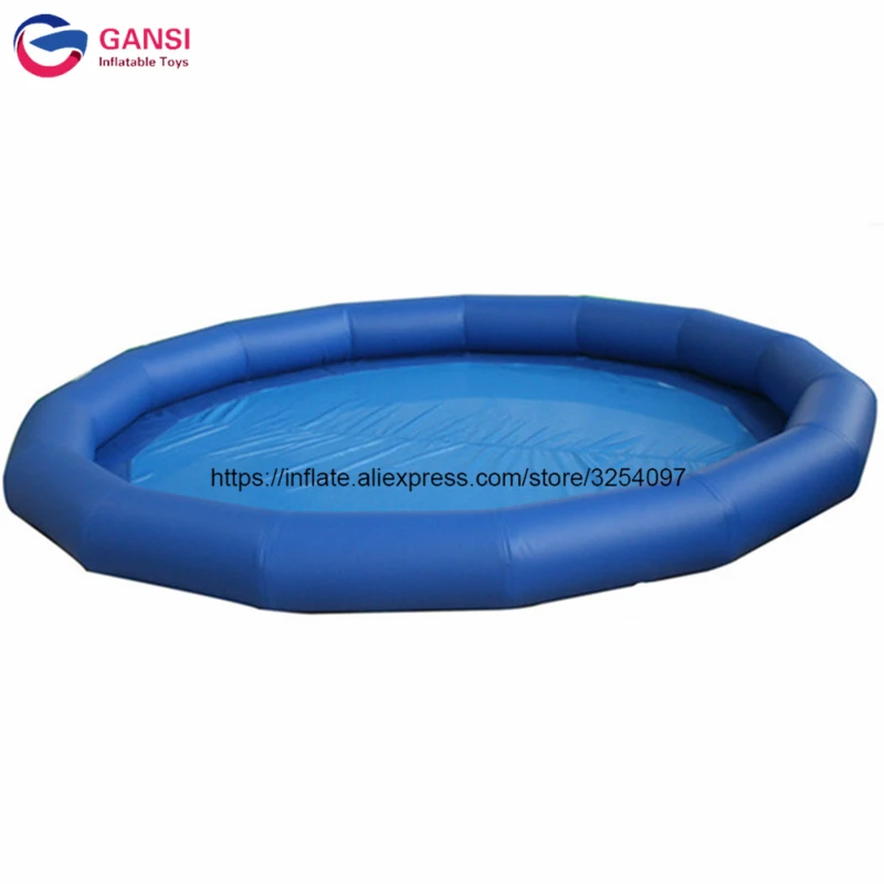 8M Round Water Play Equipment Blue Color Inflatable Pool Float ,Commercial Inflatable Water Pool For Roller Ball