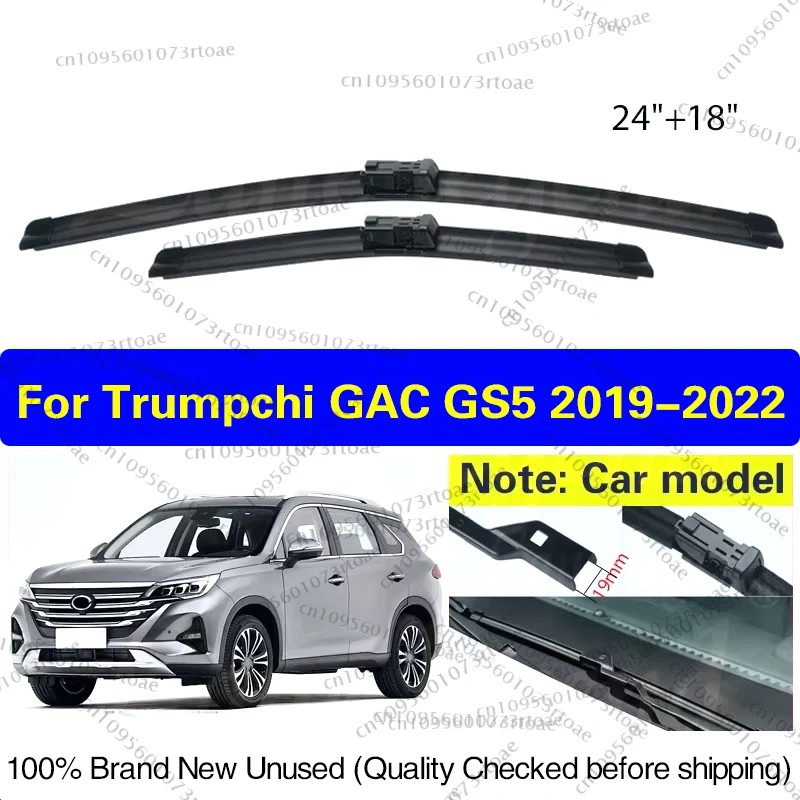 

For Trumpchi GAC GS5 2019 2020 2021 2022 Car Wiper LHD Front Wiper Blades Windshield Windscreen Window Rain Brushes 24"+18"