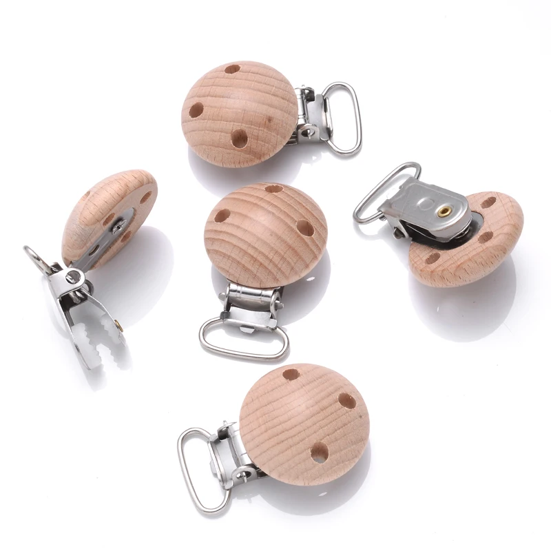 20 Stuks Beuken Fopspeen Clips Kauwtabletten Tandjes Houten Fopspeen Clip Dummy Clip Kettingen Voor Baby Bijtring Verpleging Accessoires
