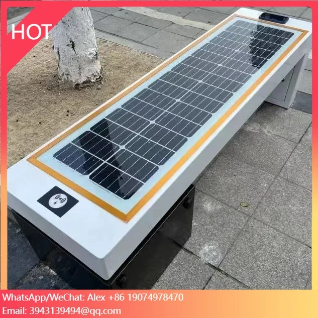 

Benches Outdoor Garden Park Advertising Solar Smart Bench