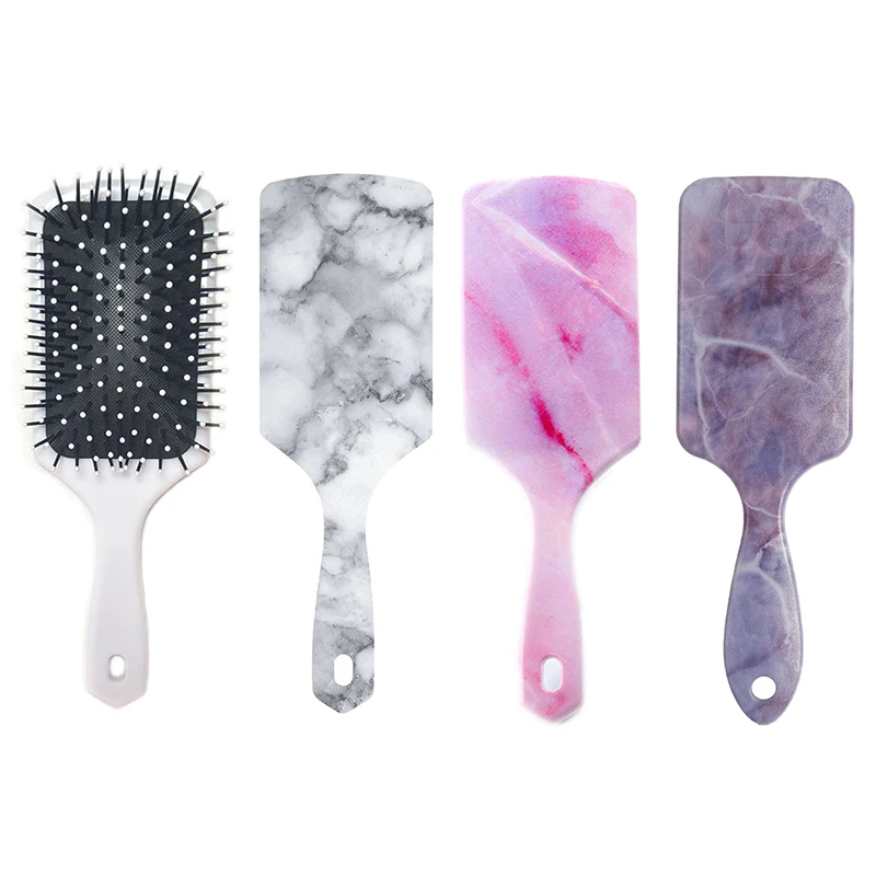 Anti-Static Hair Comb Detangling Tangled Hair Brush Marbled Handle Hair Scalp Massage Comb Salon Hairdressing Styling Tool