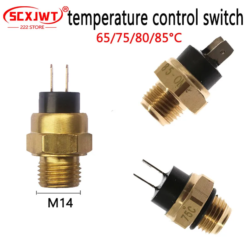 M14 Electric Radiator Coolant Temperature Thermostat Switch Temp Sensor 65/75/80℃ For ATV Quad Motorcycle Accessories